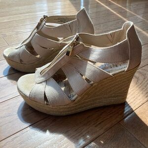 Tan Wedge Sandals